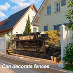 ANNA QUEEN Saloon Garage Door Banner 6x13FT, Western Bar Garage Door Cover with Rustic Outdoor “SALOON” Sign, Large Cowboy Theme Decoration Backdrop for Garage Doors, Backyard Parties, Fence & Barn - Image 5