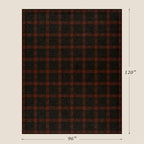 JTJ Easy Jute 8x10 Outdoor Rug, Black & Red Buffalo Plaid, Washable - Image 2