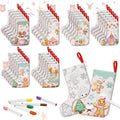 Zhanmai 24 Pcs Color Your Own Christmas Stocking Kit, Pastel Gingerbread by Zhanmai