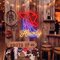 Zhengmy Howdy Neon Sign, USB Powered Cowboy Boot LED Wall Decor by Zhengmy