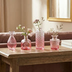 CUCUMI 12pcs Bud Vases for Centerpieces, Pink Glass Vase Set - Image 7