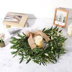 Olive Wreath for Front Door, 19'' Real Touch Door Wreath with Fruits - Image 4