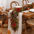 Grooy Fall Garland for Mantle, 6FT Pumpkin Maple Leaves Garland by FEELTHENEWWORLD