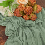 12 Pack Sage Green Cheesecloth Table Runner,20x120 in Table Runner - Image 6