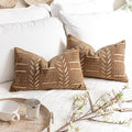 BlissBlush Decorative Lumbar Throw Pillow Covers 12X20 Set of 2, Brown Boho Farmhouse Cushion Cover, Soft Accent Pillowcase for Couch Sofa Bed Living Room Home Décor by BlissBlush