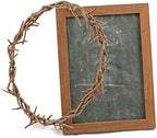 Framed Jesus Veil Image with Crown of Thorns & Veronica’s Veil - Christian Wall Decor for Home Prayer Room, Religious Easter Lent Gifts (Jesus Face) (Brown) - Image 2