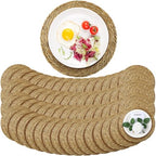 Colingmill 120 Sets 13 Inch Round Woven Placemats Bulk Farmhouse Boho by Colingmill
