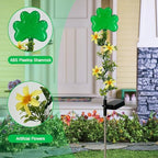 ST Patrick's Day Decorations Outdoor,2 Pack Shamrock Solar Light Yard Stake - Image 3