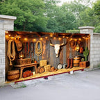 7x16FT Western Cowboy Garage Door Banner Western Cowboy Garage Door Cover Decoration for Garage Decoration - Image 5