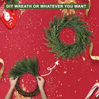 LZNPA 24 Pcs Realistic Christmas Pine Branches Natural Droopy Soft Bendable - Image 6