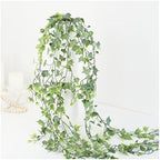 Factory Direct Craft Weather Resistant Green Hanging Needlepoint English Ivy Bush Fake Greenery Cascading Ivy for Indoor and Outdoor Arrangements by FactoryDirectCraft