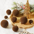 Velvet Christmas Ornaments Set 38Pcs Flocked Shatterproof Christmas Ornaments for Christmas Tree Decorations Xmas Decorative Hanging Christmas Ball Ornaments for Holiday Home Decor - Image 6