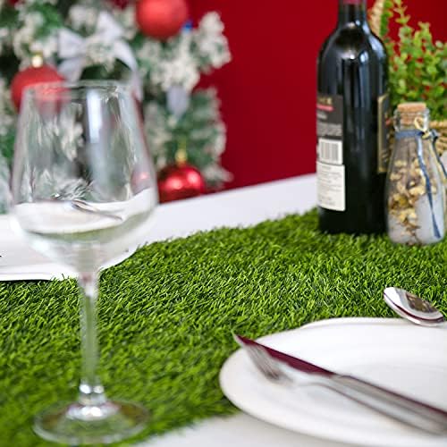 Artificial Grass 14 x 144 inch Table Runner, Perfect for Spring, Fall Holidays, Parties, Catered Presentations, Baby Showers, Birthdays, Candy Buffets, Restaurant Decoration, Dessert Tables, Wedding - Image 2