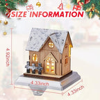 Christmas Stocking Holders for Mantle, 4 Pack 3D Wood House Stocking Hangers with Lights, Weighted Christmas Different Room Stocking Hooks for Fireplace Counter Window Decoration - Image 2