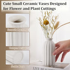 Ceramic Bud Vases, Set of 24 White Vases for Centerpieces Small VAses for Flowers Mini Ceramic Vase for Pampas Grass Vase Bulk for Wedding Table Centerpieces Decoration Boho Home Decor DIY Gift - Image 6