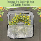 VENO 10 Pack Summer Wreath Storage Bag, Spring, Christmas Decoration Garland Container, 30 Inch Clear Door Wreath Organizers, Moving Boxes, Packing Supplies for College (Square - 10 Pack) - Image 6