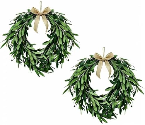 Heart Shaped Artificial Olive Leaf & Fruit Wreath (2PS 16in) by WCCDXGP