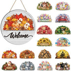 17PCS Interchangeable Welcome Sign for Front Door by TWINKLEMON