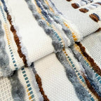 NUYECY Boho Throw Pillow Covers 18x18 Aesthetic Neutral Boucle Couch Pillow Cover Rainbow Striped Decorative Accent Pillow Case for Couch Bed Sofa Farmhouse,Modern Funky,Set of 2 Brown-Grey - Image 3
