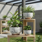 Terracotta Pots, 8+6 Inch Plant Pots, 2 Pcs with Drainage Holes - Image 4