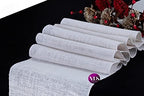 VDS Pack of 12, Burlap Table Runner 100% Natural Jute Rustic Hessian Table Cloth Centrepiece for Wedding Bridal Shower Birthday Event Party Banquet Table Decoration (Size 12X108 Inch)(White) - Image 3