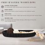 Oakrain Wooden Decorative Bowl for Home Decor, 16" Rustic Dough Bowl - Image 4