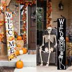 47" 2 in 1 Fall Welcome Porch Sign Halloween Wooden Decor - Image 3