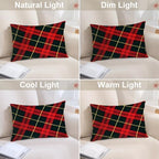 Batmerry Red Abstract Black Celtic Plaid Pillowcases, Pattern Black Retro Green Red Scottish Plaid Tartan Decorative Bed Pillow Cover with Hidden Zipper Soft Blended for Hair and Skin 20X26 in - Image 5