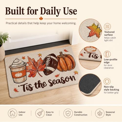 Fall Doormat 32x48in Tis The Season Front Door Mat - Image 3