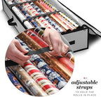 Gift Wrap Organizer, Christmas Wrapping Paper Storage Bag w/Useful Pockets for Xmas Accessories, Fits Upto 24 Rolls, Underbed Storage for Holiday Decorations, Large Capacity Storage Box - Image 4