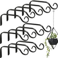 12 Pack Hanging Plant Bracket 7.3 Inches Metal Hook Decorative Straight Hanger for Bird Feeders, Wind Chimes, Flower Baskets, Planters Indoor Outdoor Wall by Chumia