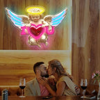 Cupid Neon Sign I Love You 15.75x9.45in Romantic LED Wall Light Dimmable - Image 4