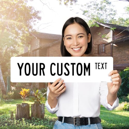 Custom Street Sign, Personalized Street Sign, Customizable Novelty Road White with Border Sign, 24x6 Inches, ACM, Fade Resistant, Made in USA by Sigo Signs - Image 2
