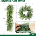Fake Hanging Plants 22Pc-20 Artificial Ivy Vines, UV Resistant Greenery Ivy Leaves Garland with Flowers for Wedding Outdoor Decoration Home Indoor Wall Décor - Image 4