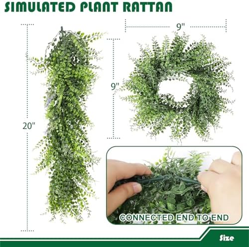 Fake Hanging Plants 22Pc-20 Artificial Ivy Vines, UV Resistant Greenery Ivy Leaves Garland with Flowers for Wedding Outdoor Decoration Home Indoor Wall Décor - Image 4