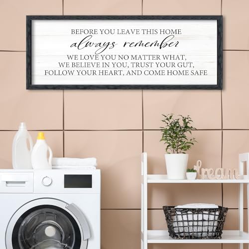 AuraPeak Before You Leave This Home Sign, 40"×15", Black - Image 5