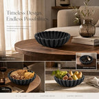 Decorative Marble Fruit Bowl For Kitchen Counter Or Table Decor – Premium Resin Large Key Bowl Elevates Your Modern/Farmhouse Home Decoration, Showcasing Fruit or Seasonal Centerpieces in Style - Image 4