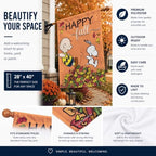 Peanuts Happy Fall Charlie Brown and Snoopy House Flag 28" x 40", Charlie Brown & Snoopy Autumn Outdoor Flag, Officially Licensed Polyester Seasonal Yard & Porch Décor - Image 6