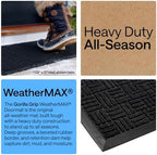 GORILLA GRIP WeatherMAX Door Mat, Indoor Outdoor Use, 72x24, Black Maze - Image 3