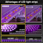 Purple LED Lights Strip Indoor Rope Lights Halloween Decor - Image 3