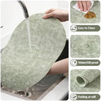 homing Heat Resistant Oval Placemats Set of 8, Grass Green - Image 5