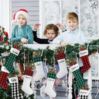 Tatuo 12 Pack Christmas Burlap Stockings Hanging,Novel Color - Image 6