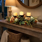 Svndlyn 25 Inch Fall Candle Holder Centerpiece with Colorful Pumpkins - Image 4
