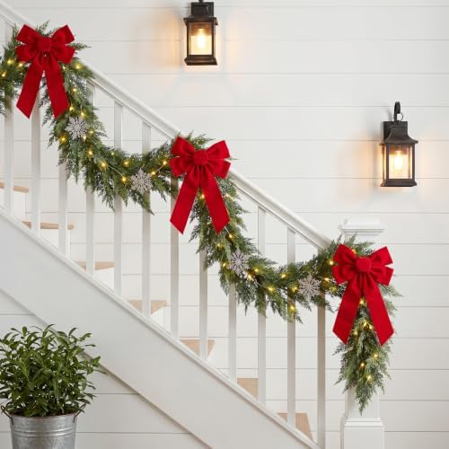 6FT Christmas Cedar Garland, Real Touch Greenery Garland, Realistic Two-Tone Soft Artificial Green Garland for Mantle Fireplace Table Stairs Door Porch, Indoor Outdoor Winter Holiday Decorations - Image 5