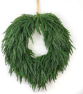 24" Norfolk Pine Christmas Wreath for Front Door – Large Artificial Greenery Wreath for Wall, Porch, or Indoor Outdoor Holiday Decor – Real Touch Pine Foliage (1, 24") by QIANYUN