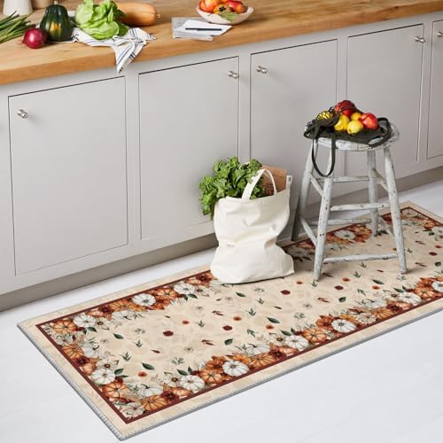 Artoid Mode Pumpkins Floral Corns Fall Runner Rug 2x6 Feet - Image 4
