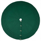 48-Inch Cable Sweater Knit Christmas Tree Skirt with Wooden Toggles, Forest Green - Image 2