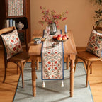 Patdrea Designer French Elegant Linen Table Runner,12"X102"-Puno B - Image 6