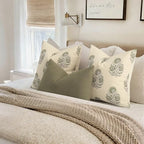 YCOLL Vintage Floral Print Pillow Covers 22x22 Set of 2 Patterned Accent Decorative Cushion Covers Modern Farmhouse Throw Pillow Covers for Sofa Couch Chair Bed Living Room Home Decor, Sage Green - Image 5