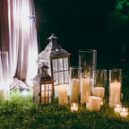 Shihanee 6 Glass Cylinder Vase Pillar Candle,Ivory,Set of 6 - Image 7